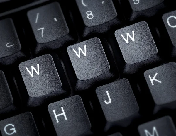 키보드 컴퓨터 편지 단어 웹 techniology — 스톡 사진