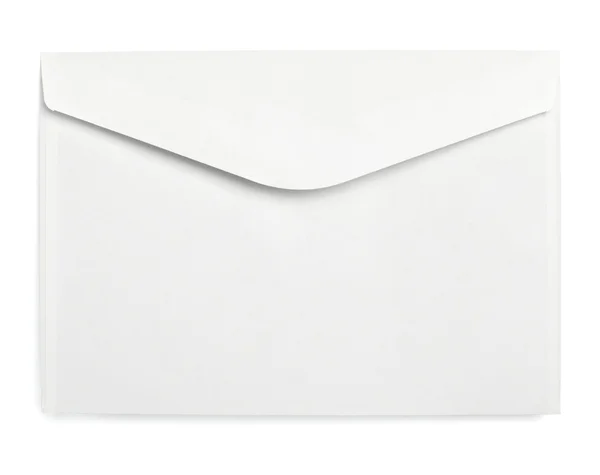 Пустой белый конверт — стоковое фото