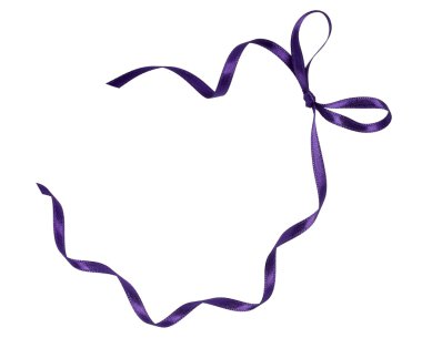 Purple ribbon celebration christmas birthday clipart