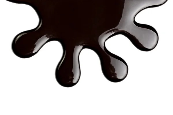Шоколадний сироп витікає пляма брудна солодка їжа — стокове фото
