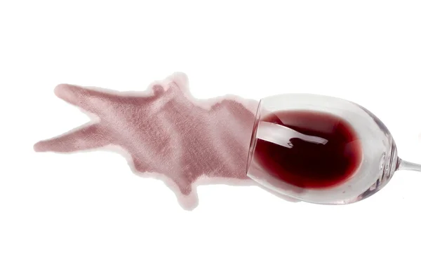Bebida de vinho tinto salpicando mancha suja — Fotografia de Stock
