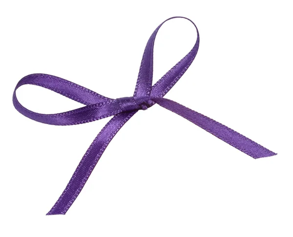 紫色丝带庆祝圣诞节生日 — 图库照片