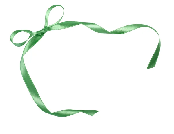 Green ribbon celebration christmas birthday — Stock Photo, Image