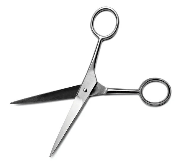 Nożyczki fryzjera cięcia ostrym nożem — Zdjęcie stockowe