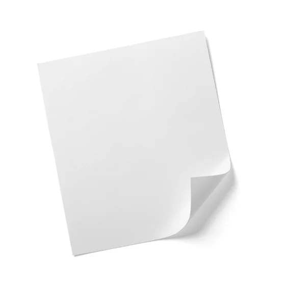 Beyaz not kağıdı ileti etiketi iş — Stok fotoğraf