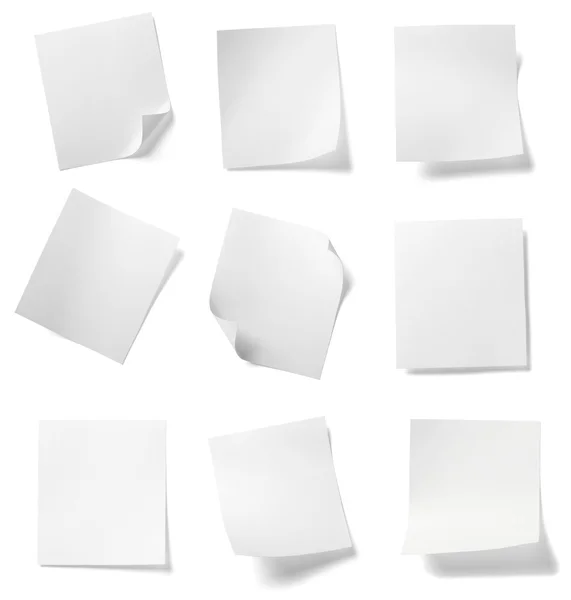 Witte Opmerking papier bericht label business — Stockfoto