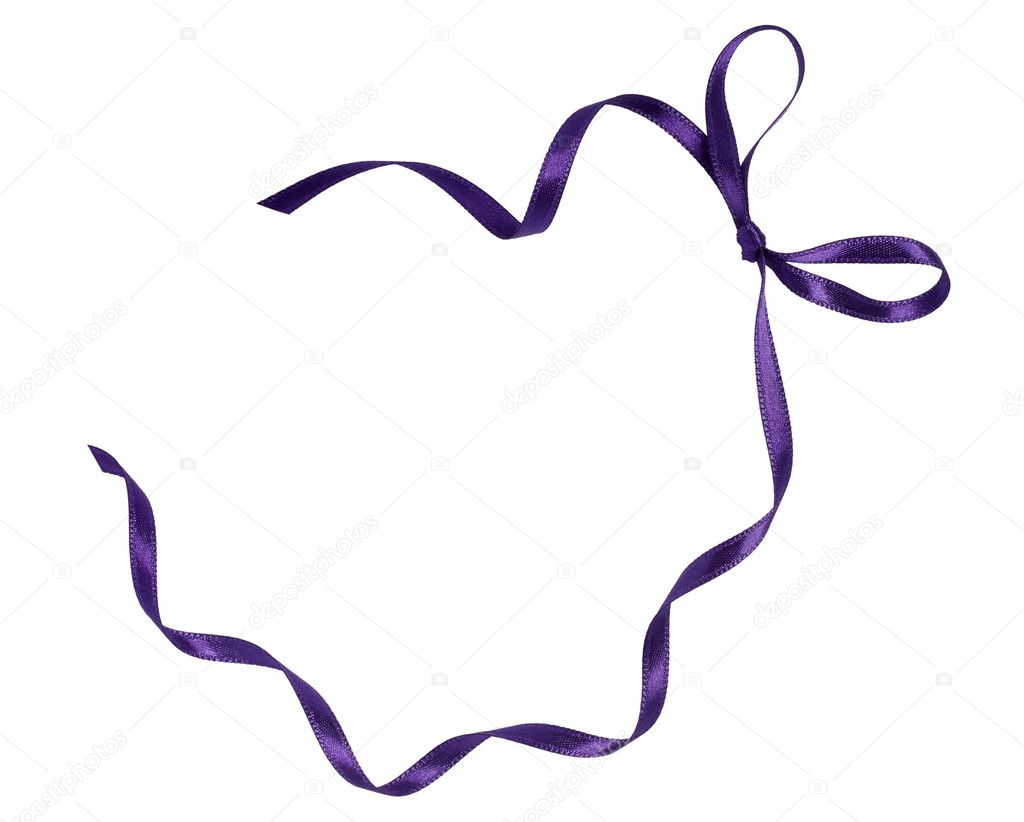 Purple ribbon celebration christmas birthday