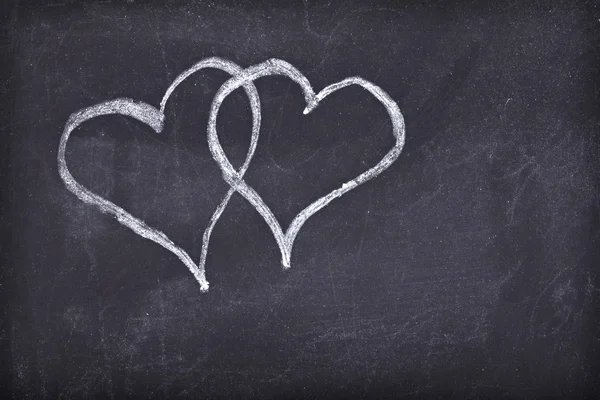 Liefde hart school schoolbord — Stockfoto