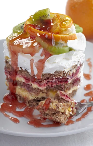 フルーツ ケーキの甘い食糧 — ストック写真