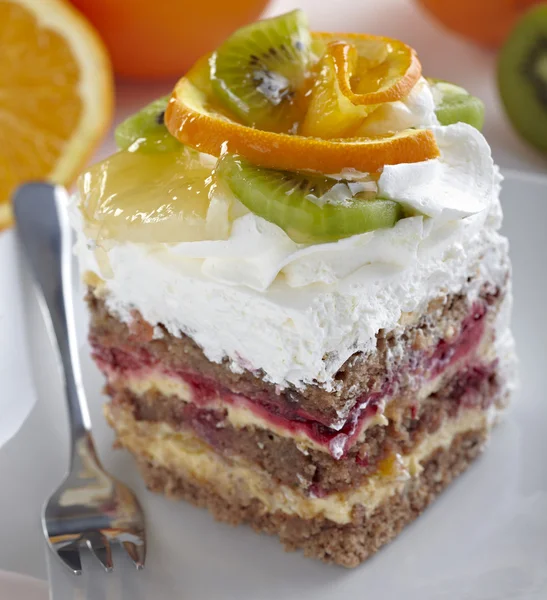 Meyve pasta tatlı gıda — Stok fotoğraf