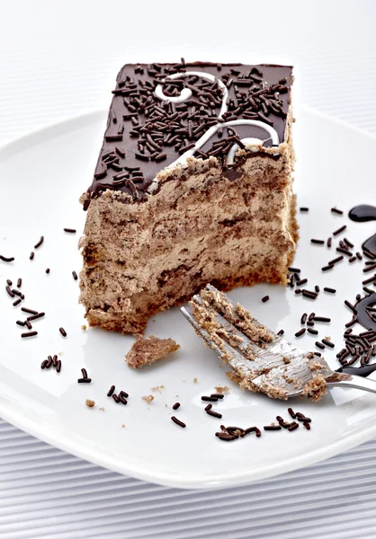 Kremalı çikolatalı pasta tatlı gıda — Stok fotoğraf