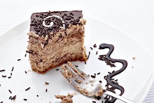 Pastel de chocolate crema comida dulce — Foto de Stock