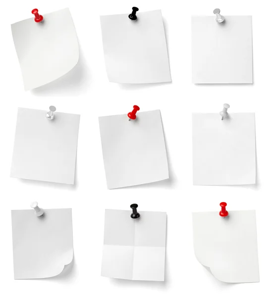 Pin und Notizpapier Bürogeschäft — Stockfoto