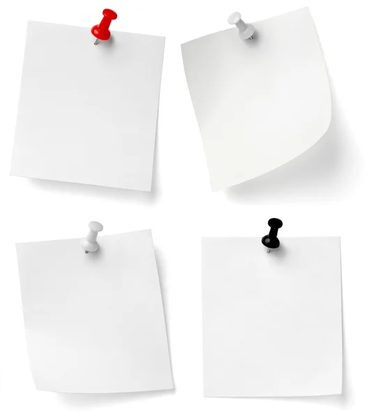 Push pin and note paper office business — Stock Photo, Image