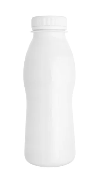 Pojemnik biały butelka mleka jogurt — Zdjęcie stockowe