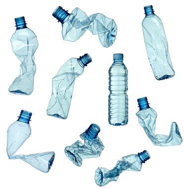 Empty used trash bottle ecology environment clipart