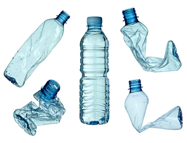 Prullenbak legen gebruikte fles ecologie milieu — Stockfoto