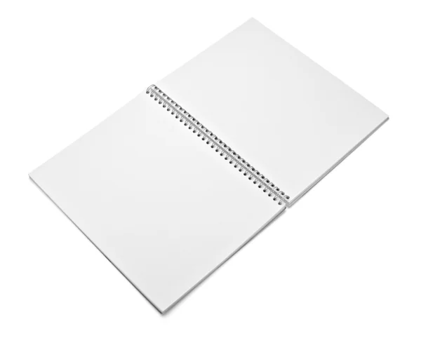 Modello di quaderno bianco vuoto — Foto Stock