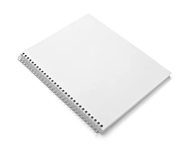 白色空白笔记本模板 — 图库照片