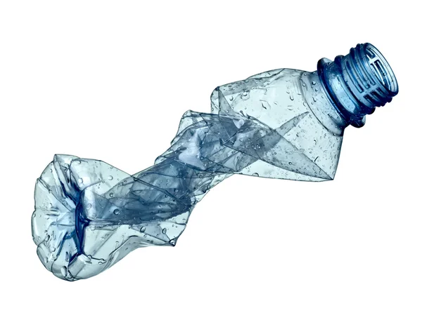 Begagnade papperskorgstömning flaska ekologi miljö — Stockfoto