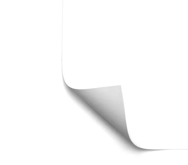 Branco curl página em branco — Fotografia de Stock
