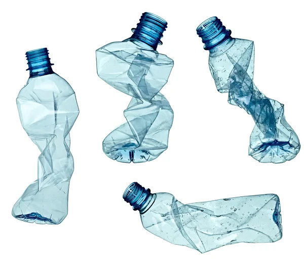 Begagnade papperskorgstömning flaska ekologi miljö — Stockfoto