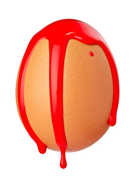 Szivárog a húsvéti tojás étel festék — Stock Fotó