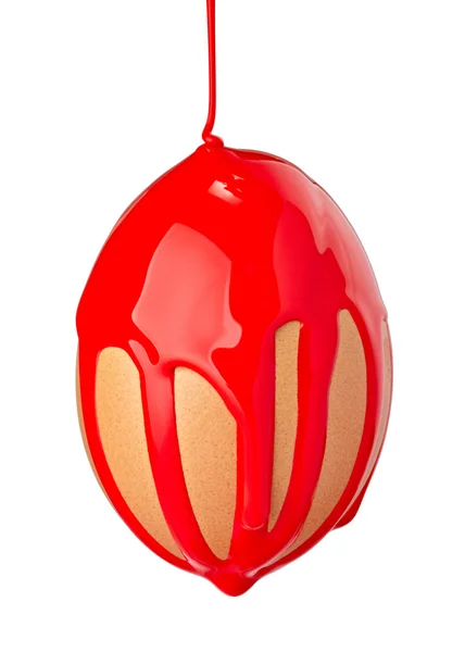 Jajko jedzenie farby wyciek Wielkanoc — Zdjęcie stockowe