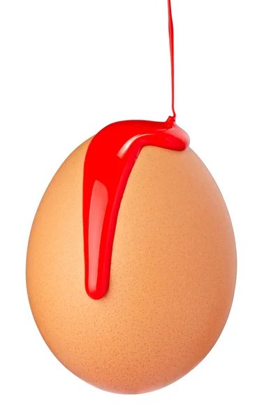 Яєчна їжа фарба витікає на Великдень — стокове фото