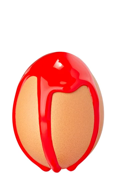 Яєчна їжа фарба витікає на Великдень — стокове фото