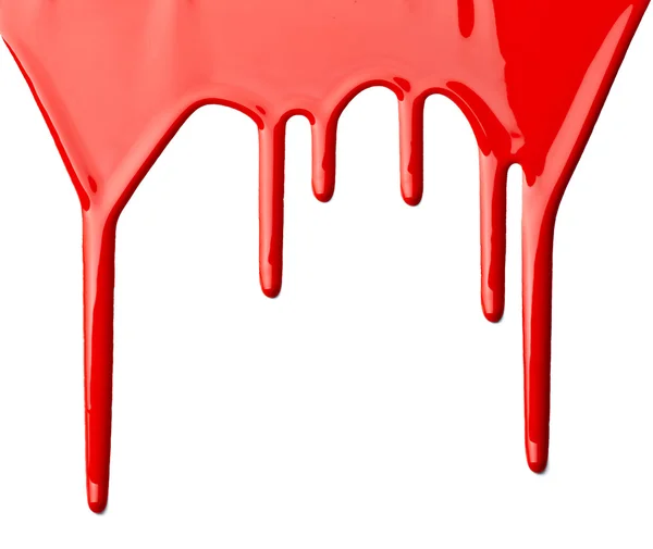 Red paint leaking art — Stock Photo, Image