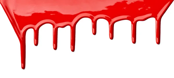 Мистецтво протікання червоної фарби — стокове фото