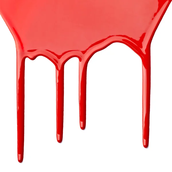 Tinta vermelha vazando arte — Fotografia de Stock