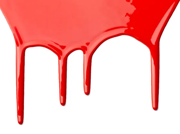 Pittura rossa che perde arte — Foto Stock