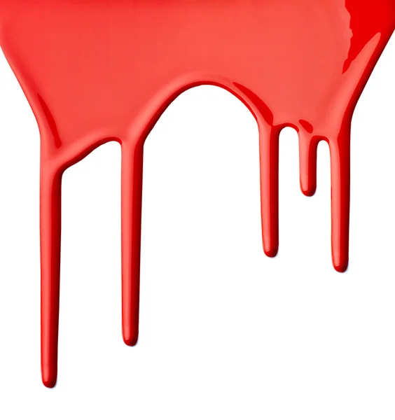 Vörös festékkel szivárgó art — Stock Fotó