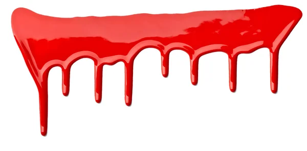 Pittura rossa che perde arte — Foto Stock