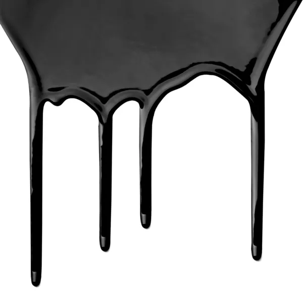 Black paint leaking art — Stock Photo, Image