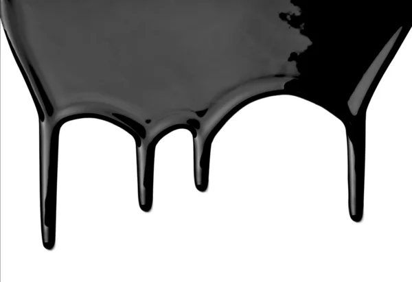 Black paint leaking art — Stock Photo, Image