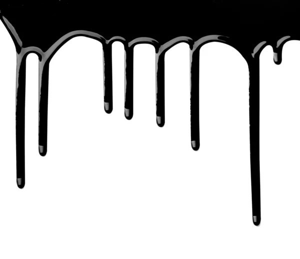 Sanat sızıntı siyah boya — Stok fotoğraf