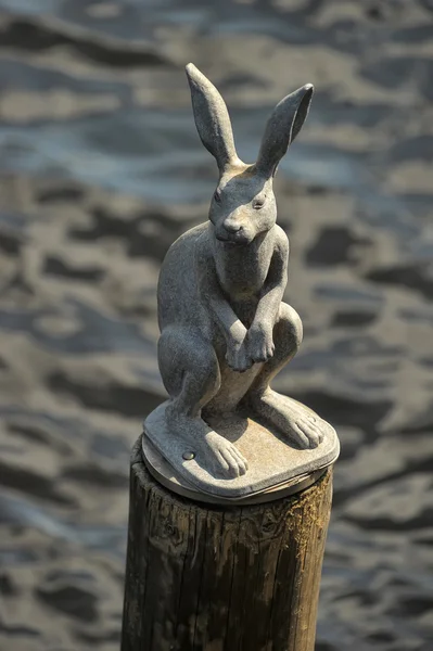 stock image Monument to a hare in Saint Petersburg