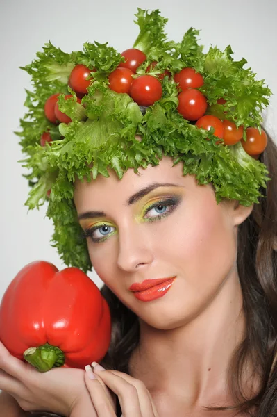Zábavné vegetariánská — Stock fotografie