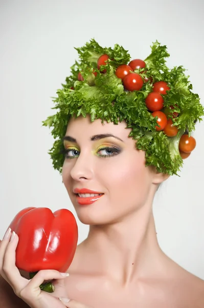 Zábavné vegetariánská — Stock fotografie