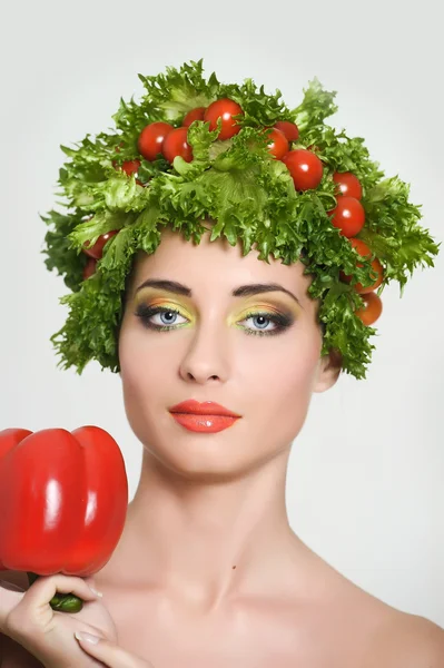 Amusing vegetarian — Stock Photo, Image
