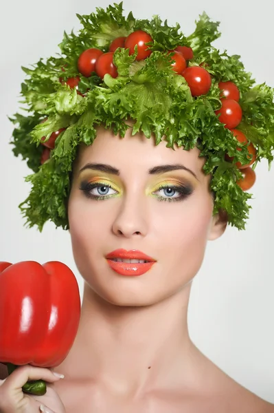 Amusing vegetarian — Stock Photo, Image