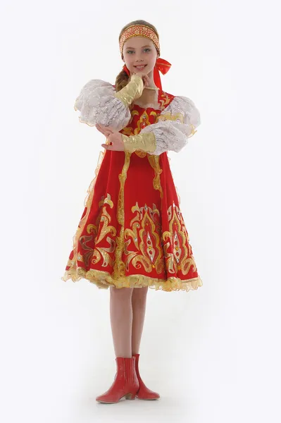 Dziewczyna w Rosji tradycyjną odzież — Zdjęcie stockowe