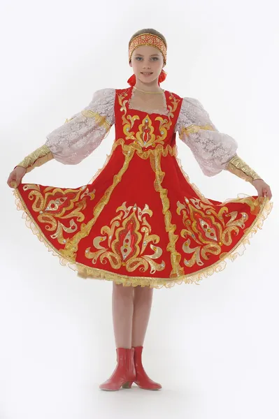 Dziewczyna w Rosji tradycyjną odzież — Zdjęcie stockowe