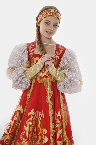 Fille en russe vêtements traditionnels — Photo