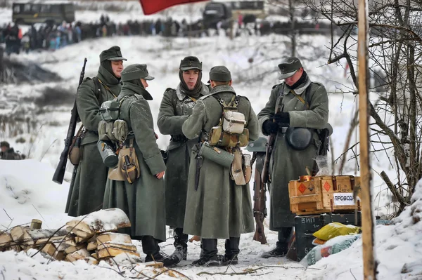 Militära historisk rekonstruktion av andra världskriget. — Stockfoto