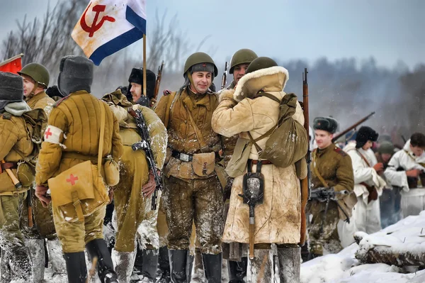 Στρατιωτική ιστορική ανασυγκρότηση του β ' Παγκοσμίου Πολέμου. — Φωτογραφία Αρχείου