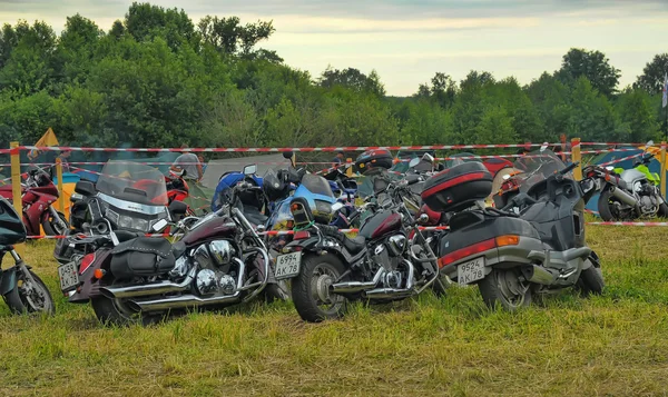 Insamling av bikers — Stockfoto